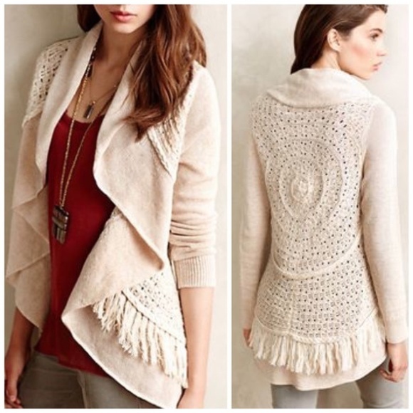 Anthropologie Sweaters - Anthropologie Knitted Knotted Circle Cardigan M